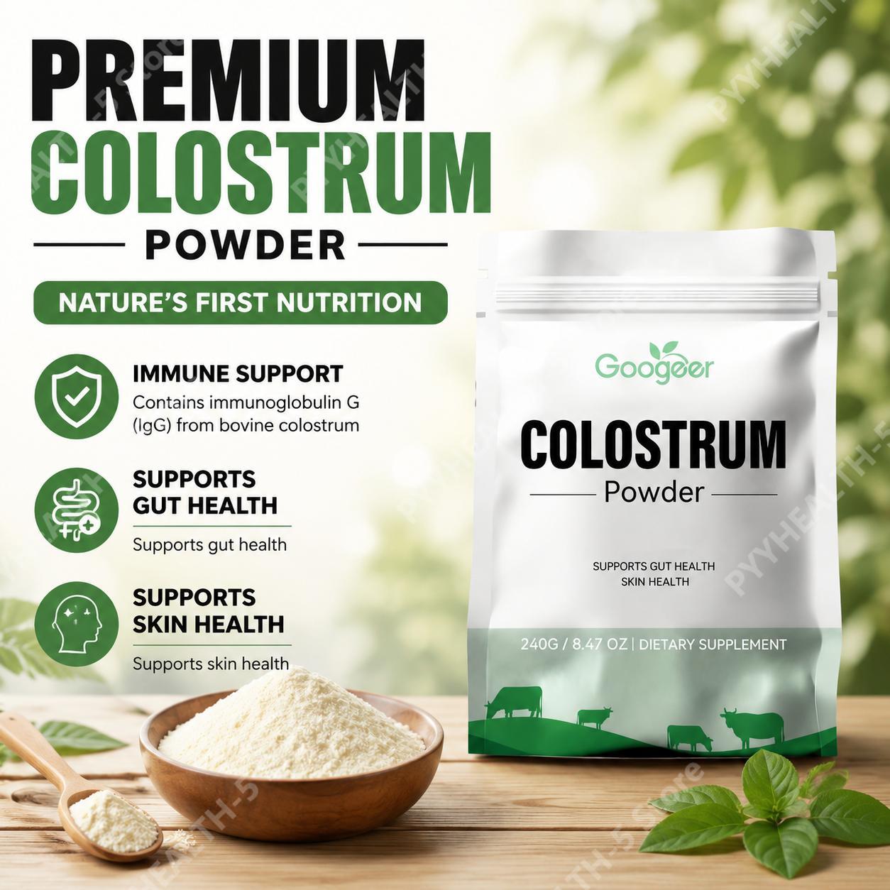 Colostrum Bovine Powder - Sığır Kolostrumu Tozu, IgG İmmünoglobülin ve